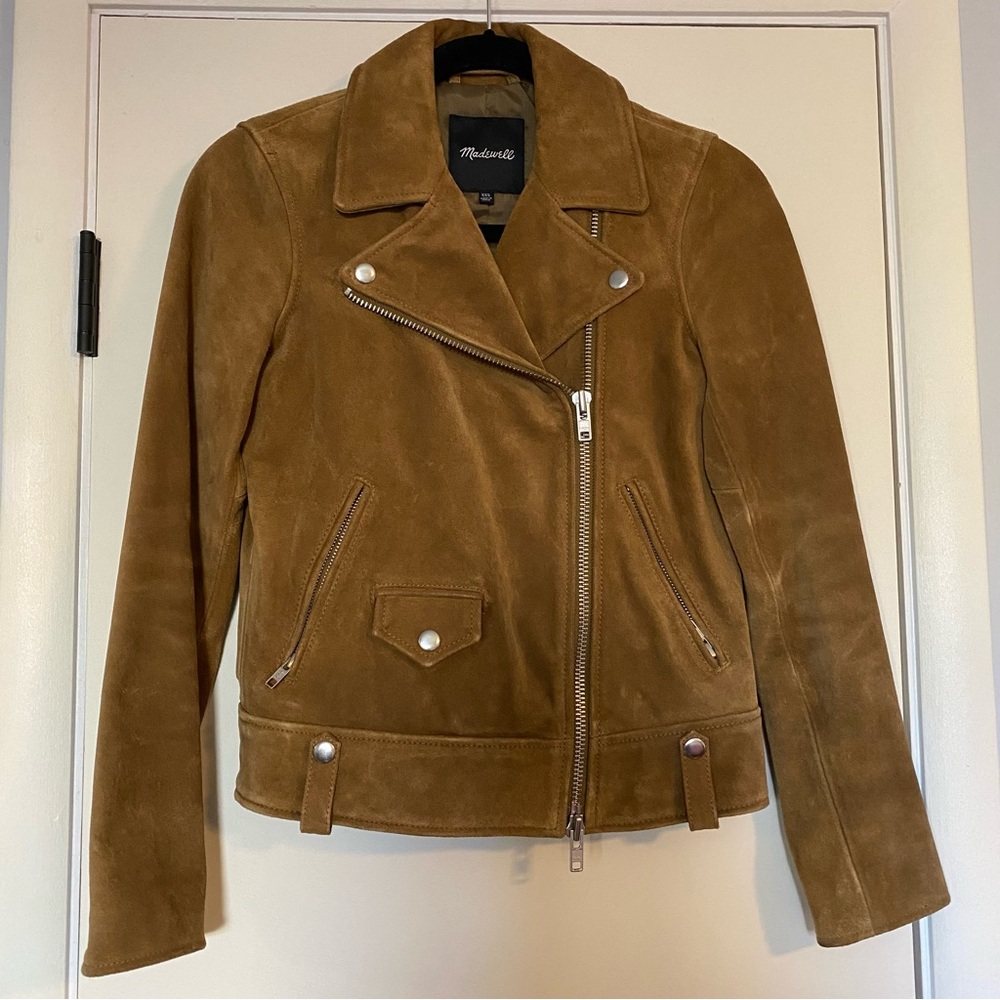 Madewell Tan Suede Biker Motorcycle Jacket XXS